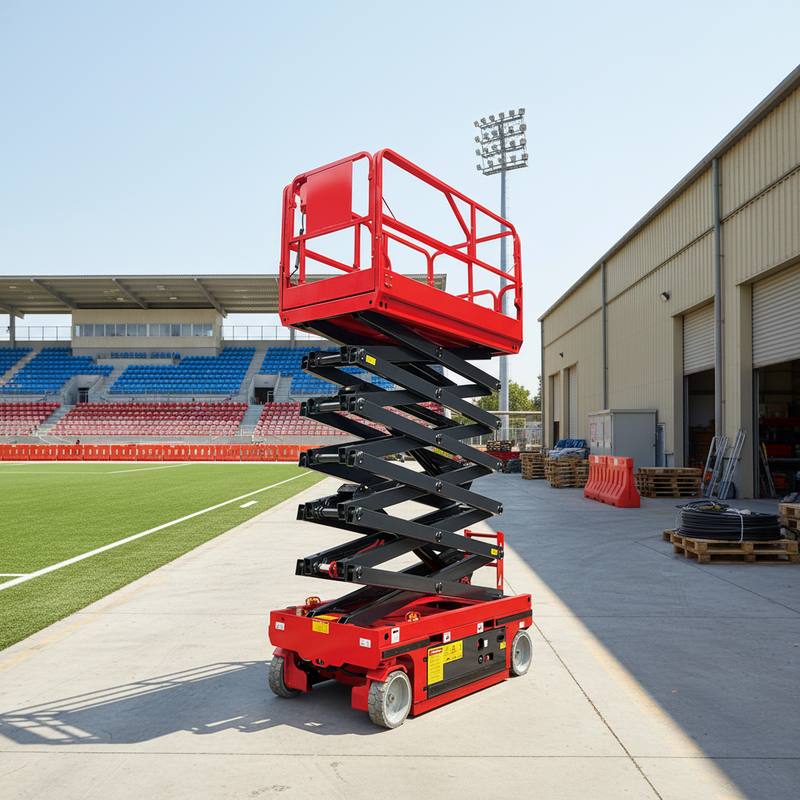 Large Load Scissor Lift Mobile Aerial