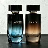 Nouveau produit, flacon de parfum de luxe, dégradé brun, flacon de parfum en verre personnalisé, 100 ml, flacon de parfum vide avec emballage en boîte
