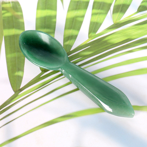 Cuillère en pierre précieuse naturelle sculptée à la main, cristal de guérison, cuillère à dessert et à café pour la décoration intérieure, vente en gros - Product Image 5