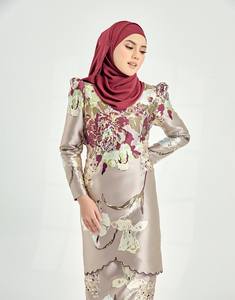 Sipo Eid ชุดเดรส2024มุสลิมผ้าซาตินผู้หญิงขนาดใหญ่พิเศษทันสมัย Baju kurung เวียดนามดีไซน์ล่าสุด - Product Image 6