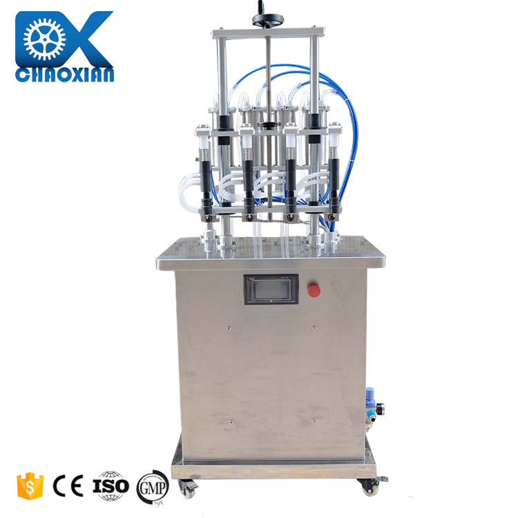 Полуавтоматическая несколько 4 сопла вакуумный равных уровня жидкости парфюмерная разливочная машина ce оборудования для станции