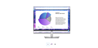 DELL Grosir P2222H Monitor Komputer LCD Kantor IPS 21,5 inci dengan Bingkai Mikro dan Fitur Rotasi serta Pengaturan Ketinggian