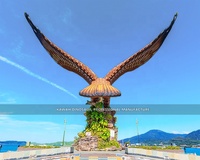 Statue d'aigle géante de qualité supérieure, statues d'aigle en fibre de verre personnalisées, sculptures d'aigle pour exposition publique