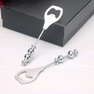 ที่เปิดขวดเบียร์ลูกปัดสแตนเลส DIY คุณภาพสูง ดีไซน์สร้างสรรค์ เหมาะสำหรับตกแต่งงานแต่งงานและเทศกาลคริสต์มาส - Product Image 2