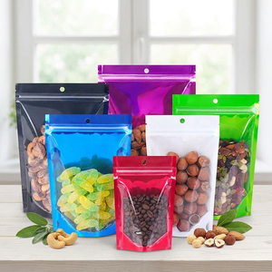 Factory Direct Aluminum <b>Foil</b> Stand up Pouch with Clear <b>Window</b> Ziplock Resealable Food Packaging Bag for Pet Food Candy & Gift - Product Image 2