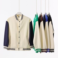 Blouson Bomber Streetwear Automne 380g en Coton Uni Style Baseball d'Inspiration Japonaise Coupe Oversize Ample Épaules Tombantes