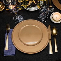 Plateau de charge rond en plastique de 13 pouces grande assiette de décoration de table pour la maison cuisine fête mariage ou événement plats et assiettes