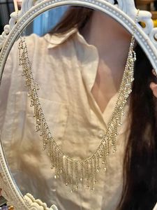 Collier ras du cou Xinfly en or véritable 18 carats, bijoux de mode avec artisanat en dentelle, environ 4 grammes, longueur 40+5 cm, chaînes fines - Product Image 4