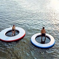 Tapis d'eau gonflable Drop Stitch Tapis flottant gonflable portable pour l'extérieur
