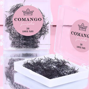 <span class=keywords><strong>Cils</strong></span> en éventail pré-faits, longueur unique 8-15mm, pack de 500/1000 éventails, 6D 10D 12D, cheveux synthétiques faits à la <span class=keywords><strong>main</strong></span>, épaisseur 0.07mm - Product Image 3