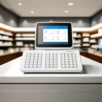 Teclado POS programable de 66 teclas de Venta caliente con lector de tarjetas magnéticas integrado y bloqueo electrónico para sistema POS