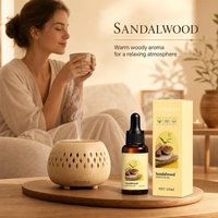 Huile essentielle d'extrait de plante, huile de bois de santal pure et naturelle pour l'aromathérapie, la fabrication de savon, la relaxation, le diffuseur, les soins de la peau et du corps