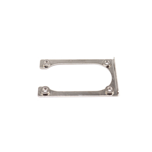 Plaque de montage en acier inoxydable poli miroir en forme de U, support en U estampé CNC avec trous de fixation intégrés pour meubles/armoires - Product Image 2