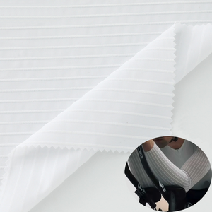 Căng Cao Màu Trắng Dệt Vải 140gsm Trọng Lượng Nhẹ Đi Xe Đạp Jersey Tay Áo Cánh Tay Vải Cho Thể Thao Và In Ấn - Product Image 1