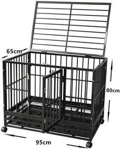 2024 yüksek kaliteli ev Metal katlanır yetiştiriciliği hareketli büyük köpek kafesi ağır köpek kafesi - Product Image 4