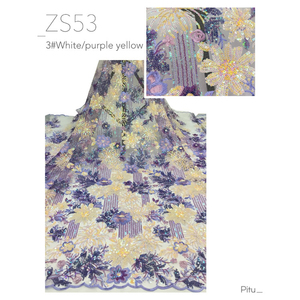 Aso ebi-vestido de novia nigeriano personalizado, tela de encaje con lentejuelas, disponible, novedad de 2021 - Product Image 6