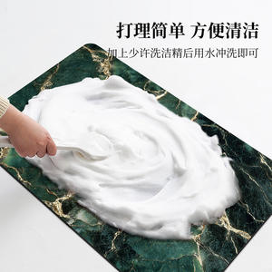 Alfombra absorbente para baño, rectangular, antideslizante, de secado rápido, para la entrada de la bañera y el inodoro - Product Image 4