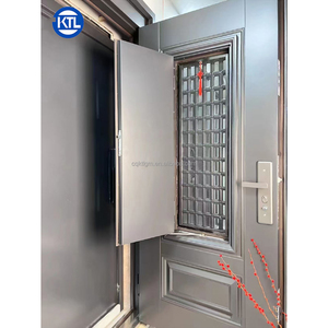 High-End fabbrica diretta in acciaio francese Design moderno con pieghevole stile aperto piccola porta in metallo esterno in acciaio porta - Product Image 3