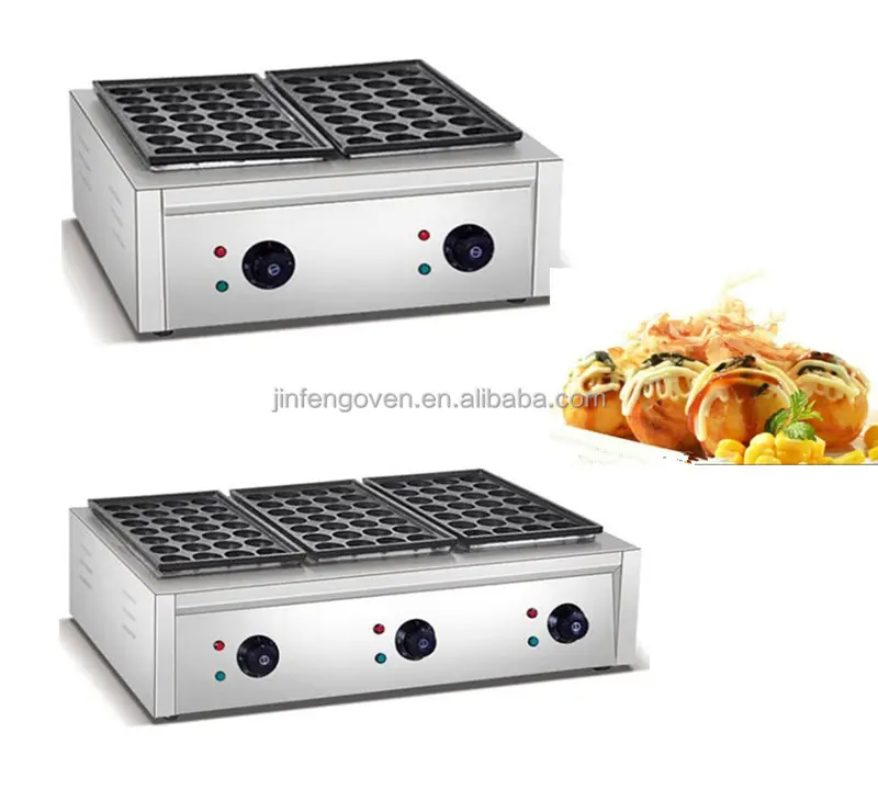 Gas grill fish ball making machine 2 Plates electric pancake machine Octopus Ball machine