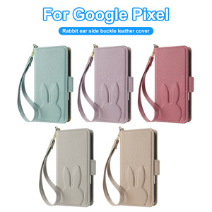 สายคล้องข้อมือลายกระต่ายน่ารักเคสโทรศัพท์ทนทานกันกระแทกสำหรับ Google Pixel 10 <span class=keywords><strong>Pro</strong></span> Motorola <span class=keywords><strong>iPhone</strong></span> 17 16 15 <span class=keywords><strong>Pro</strong></span> - Product Image 1