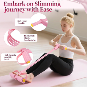 CZFIT 16-piece Pilates PVC Anti-Slip Resistance Loop Set for Home Yoga <b>Exercises</b> with Foot Pedals and Resistance <b>Bands</b> Unisex - Product Image 4