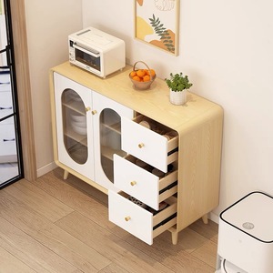 Buffet de rangement 3 pieds en verre, style luxe léger moderne, avec poignées métalliques, durable et écologique, pour <span class=keywords><strong>restaurant</strong></span> - Product Image 2
