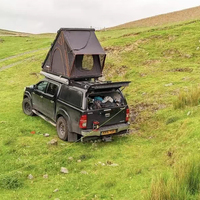Tente de toit rigide pour voiture, tente de toit en aluminium 4x4 tout-terrain, camping, imperméable, protection UV avec éclairage LED