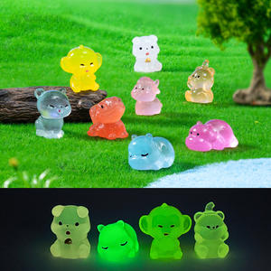 Figuras en miniatura que brillan en la oscuridad, adorno DIY para jardín de hadas, acuario, bonsái, decoración luminosa, Mini resina, figuritas artesanales de animales - Product Image 1