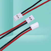 Cableado UL1007 24AWG Rojo y Negro con Conector Macho HY2.0 2P, Cable de Cobre Estañado para Control de Acceso y Cerraduras Inteligentes