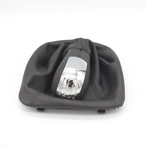 Poignée de levier de vitesse manuelle Skoda en cuir noir ergonomique pour modèles Skoda - Product Image 1