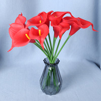 Fleurs artificielles réalistes en soie Calla Lily pour bouquet de mariage, décoration de table de fête, bureau ou maison