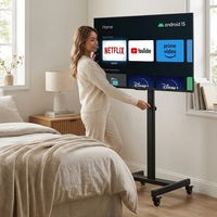 Televisor Inteligente Portátil de 24 Pulgadas con Retroiluminación LED Negra, Android 15, 6GB, 128GB, Pantalla Táctil Capacitiva, Fabricante OEM
