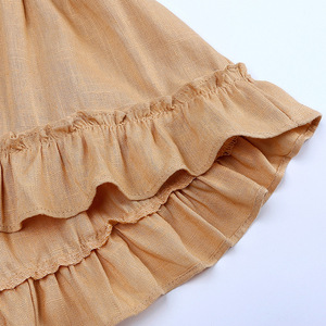 Vestido de verano para niñas, algodón y lino, chaleco para niñas, falda con volantes, enagua, falda de princesa, pantalones de pan, conjunto de ropa Bloomer para bebés - Product Image 5
