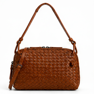 Sac bandoulière Gravs tendance en cuir véritable tressé, style bohème anglais, sacoche de luxe artisanale pour appareil photo, sac à bandoulière pour femme - Product Image 1