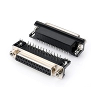 Conector Hembra D-SUB de 25 Pines, Tipo DB25 de 25 Posiciones en Ángulo Recto, Conector Hembra DB25 para PCB