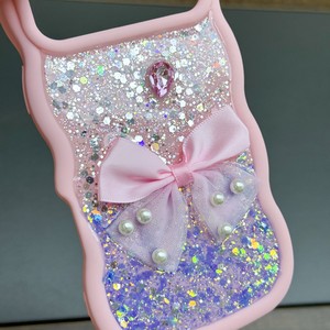 เคสโทรศัพท์กันกระแทกแบบมีกระจก  วัสดุ TPU นุ่ม  ลายการ์ตูนดอกไม้น่ารัก  ตกแต่งด้วยเรซิ่นอีพ็อกซี่  แบบนูน 3 มิติ  ครอบคลุมเต็มตัว - Product Image 4