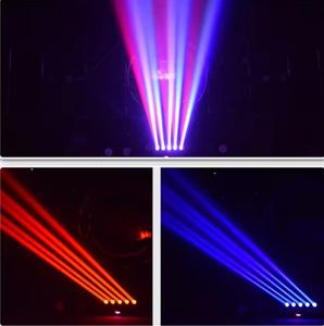 Tiitee - Barra de Luces LED RGB de 5 Ojos con Cabezal Móvil, Luz de Haz, Luz de Escaneo Teñida para KTV, Foco con Estroboscopio, 5 Piezas de Luz de Cabezal Móvil - Product Image 2