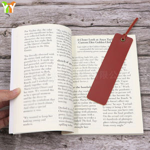 도매 PU 가죽 책갈피 술 PU 미친 말 가죽 책갈피 책 애인을위한 선물 저렴한 독서 액세서리 - Product Image 5