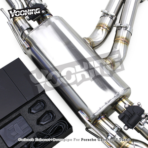 Sistema di Scarico Catback OBM per <span class=keywords><strong>Porsche</strong></span> <span class=keywords><strong>Cayenne</strong></span> S <span class=keywords><strong>Turbo</strong></span> 2.9T, Downpipe ad Alto Flusso in SUS304, Silenziatore con Valvola Elettronica - Product Image 3