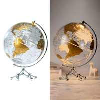 Luz LED de decoración creativa de fábrica, globo giratorio electrónico de 8 pulgadas, mapa del mundo, escritorio, globo terráqueo