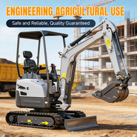 Livraison gratuite, mini-excavatrice Powston de 1,8 tonne avec moteur Kubota Yanmar, certifiée EPA CE, petite excavatrice hydraulique compacte