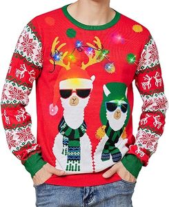 2025 Custom LOGO Knitted Pullover Ugly Holiday Led <strong>Christmas</strong> Sweater <strong>Lights</strong> up Funny Deer <strong>Christmas</strong> <strong>Jumper</strong> - Product Image 5
