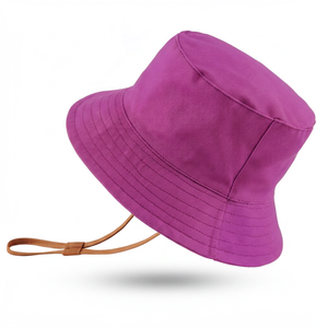 Chapeau Bob Unisexe Couleur Unie en Toile de Coton Protection Solaire Extérieure Décontracté Été Adulte 56-58CM - Product Image 3