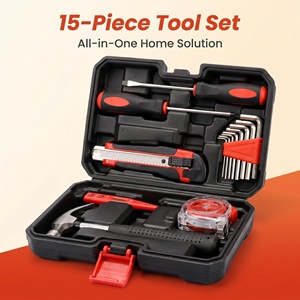 Juego de Herramientas Manuales Multiusos de 15 Piezas <span class=keywords><strong>para</strong></span> <span class=keywords><strong>Muebles</strong></span> Listos <span class=keywords><strong>para</strong></span> Armar y Reparaciones Generales del Hogar - Product Image 1