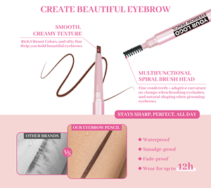 Venta al por mayor Cruelty Free Vegan Organic Impermeable Logotipo personalizado Etiqueta privada Liquid Eye Brow Pen Lápiz de <span class=keywords><strong>cejas</strong></span> con cepillo - Product Image 5