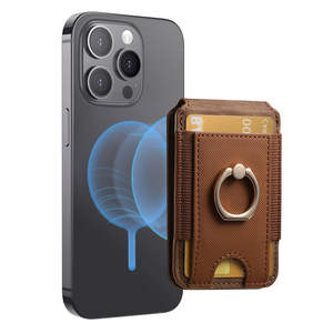 Cartera con Anillo Magnético y Bloqueo RFID de Cuero PU para Tarjetas de Crédito, Compatible con iPhone Series 17/16/15/14/13/12 - Product Image 1