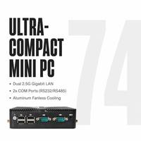 Computadora Industrial Integrada Sin Ventilador YCT, Doble LAN Gigabit, VGA, 6 COM, RS232, RS485 para Automatización Industrial