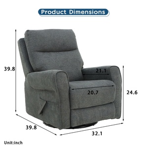 Ghế thư giãn đa năng hiện đại bằng vải Geeksofa, có chức năng rung và xoay, thích hợp cho phòng khách và salon làm đẹp. - Product Image 6