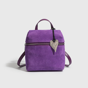 Custom Logo <b>Soft</b> Solid Color Suede <b>Leather</b> Zipper Crossbody <b>Bag</b> New Suede Women's Shoulder <b>Bag</b> Genuine <b>Leather</b> Cross body <b>bag</b> - Product Image 5