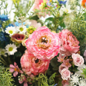 Flor de seda colorida Fondo DE BODA Arco Flor de seda artificial Accesorios de escenario Telón de fondo Decoración de flores Arco de jardín floral de boda - Product Image 3